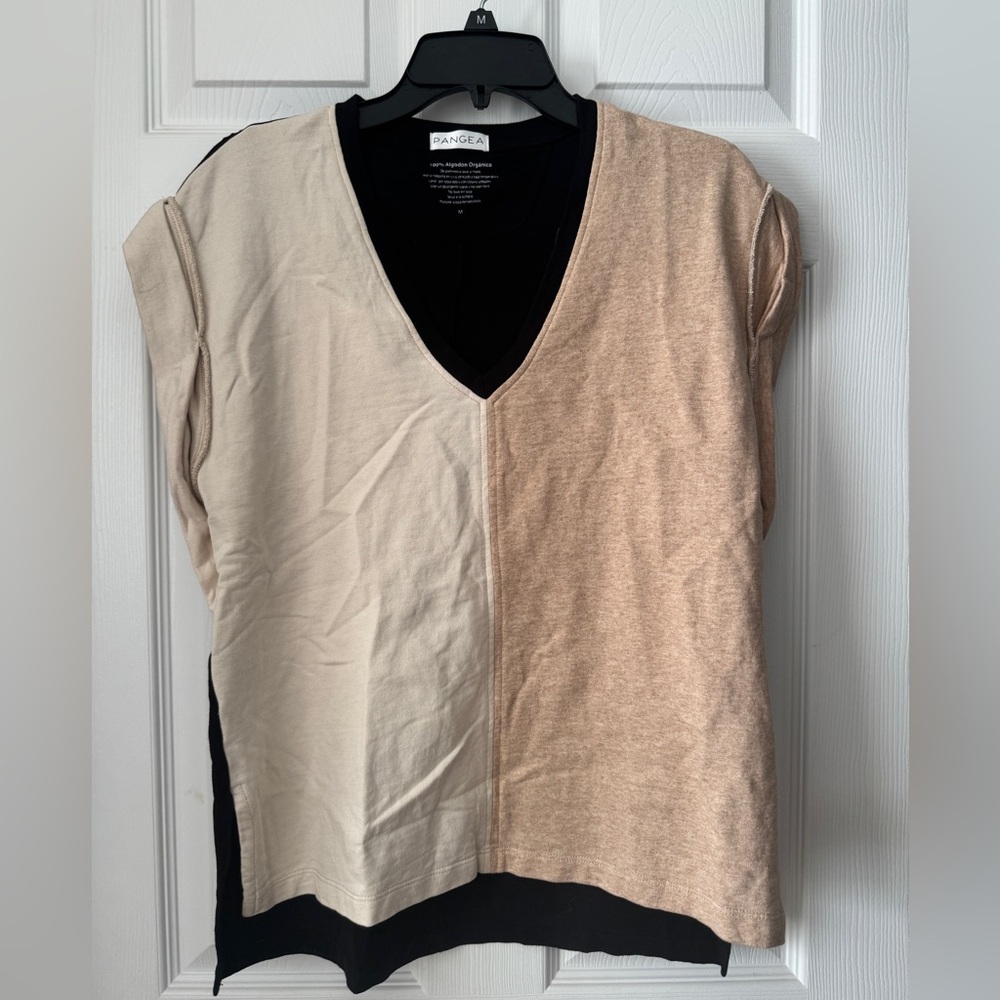 Tan Color Split Top
